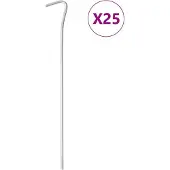 vidaXL Tentharingen 25 st Ø4 mm 23 cm gegalvaniseerd staal
