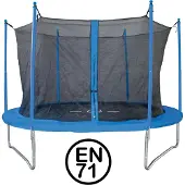 Garlando - Combi L - Trampoline met Veiligheidsnet - voor Kinderen en Volwassenen - Rond - 305 cm - met Veilige Rand - Blauw