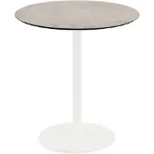 Essentials Urban Terrastafel wit frame + Moonstone HPL Ø70 cm