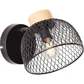 Brilliant Wandspot Thuy Bamboe Zwart E14