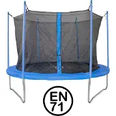 Garlando - Combi M - Trampoline met Veiligheidsnet - voor Kinderen en Volwassenen - Rond - 244 cm - met Veilige Rand - Blauw