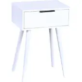 Kesper Bijzettafel met lade, nachtkastje, wit 40 x 30 x 59 cm