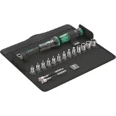 Wera set met Click-torque verstelbare momentsleutel + 16 bits
