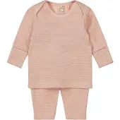 Dirkje broek + longsleeve roze Set Meisjes Katoen Ronde hals Effen - maat 74