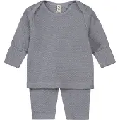 Dirkje broek + longsleeve blauw Set Jongens Katoen Ronde hals Effen - maat 80