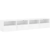 vidaXL Tv-wandmeubels 2 st 80x30x30 cm bewerkt hout wit