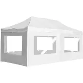vidaXL Professionele partytent, inklapbaar met wanden, aluminium, 6x3 meter, wit