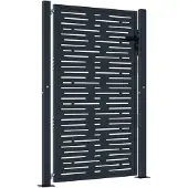 vidaXL - Poort - 105x130 - cm - met - vierkant - staal - antracietkleurig
