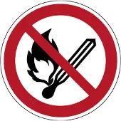 Allesveilig.nl Vuur, open vlam en roken verboden pictogram
