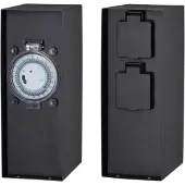 Livolo Buiten Wandcontactdoos | Zwart | 2 Stopcontacten | Waterdicht