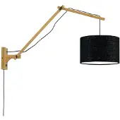 Good&Mojo Bamboe LED Wandlamp Andes | 1X E27 Max 40W | Black