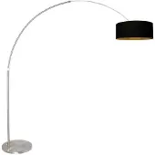Steinhauer Booglamp Sparkled Light Staal met Zwarte kap