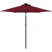 vidaXL Parasol met stalen paal 225x225x212 cm bordeauxrood