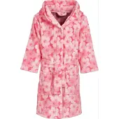 Playshoes badjas Hawaii roze Meisjes Polyester Capuchon Bloemen - maat 98/104