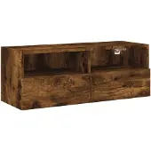 vidaXL Tv-wandmeubel 80x30x30 cm bewerkt hout gerookt eikenkleurig
