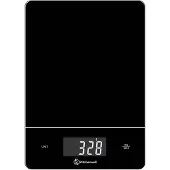 Kitchenwell Digitale Precisie Keukenweegschaal – Weegschaal Keuken - 1gr - 15kg – Tarra Functie - Zwart