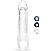 Vuxen - Transparante penisverlenger met scrotumlus - 23,9 cm
