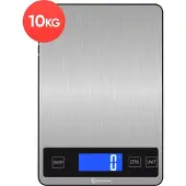 Kitchenwell Digitale Precisie Keukenweegschaal – Weegschaal Keuken - 1gr - 10kg – Tarra Functie - USB Oplaadbaar - Grijs