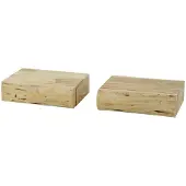 Fraaai Hardy nachtkastje zwevend acacia hout XS set van 2