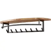 Fraaai Leanne wandkapstok 8 haken hoedenplank