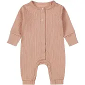 Dirkje baby boxpak roze Meisjes Katoen Ronde hals Effen - maat 56