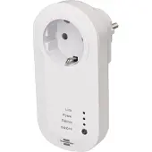 Brennenstuhl brennenstuhlConnect Smart Plug met 433 MHz zender WA 3600 LRF01 433 (Slimme Stekker 2.4 GHz compatibel met Alexa, Google Assistant en zelflerende 433 MHz apparaten )