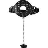 Shots Open Mouth Gag met Stop - Zwart