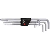 Wiha Winkelschraubendrehersatz 9tlg 1,5-10mm 6knt Kugelkopf/Halter Inbus Haakse schroevendraaierset 1.5 mm, 2 mm, 2.5 mm, 3 mm, 4 mm, 5 mm, 6 mm, 8 mm, 10 mm