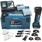 Makita DTM51RT1J3 18V Li-Ion Accu Multitool Set (1x 5.0Ah Accu) + 41 Delige Accessoireset In Mbox - Snelwissel