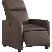 vidaXL Fauteuil verstelbaar elektrisch kunstleer bruin