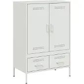 vidaXL Hoge kast 68x39x101,5 cm staal wit