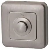 Hardbrass Beldrukker Qbe vierkant - PVD Inox