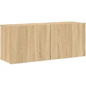 vidaXL Tv-meubel wandgemonteerd 100x30x41 cm sonoma eikenkleurig