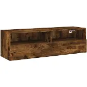vidaXL Tv-wandmeubel 100x30x30 cm bewerkt hout gerookt eikenkleurig