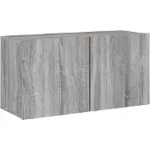 vidaXL Tv-meubel wandgemonteerd 80x30x41 cm grijs sonoma eikenkleurig