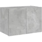 vidaXL Tv-wandmeubel met LED-verlichting 60x35x41 cm betongrijs