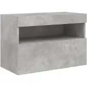 vidaXL Tv-wandmeubel met LED-verlichting 60x30x40 cm betongrijs