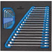 Gedore 2308878 1500 CT2-7 Ring-steeksleutelset 25-delig Sleutelbreedte (metrisch) 07 - 19 mm