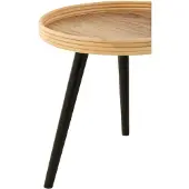 J-Line Set van 3 salontafels rond mangohout natuurlijk