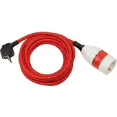 Brennenstuhl 1161830040 Stroom Verlengkabel Rood, Wit, Zwart 5.00 m Textielmantel