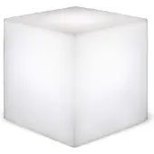 Newgarden Deco-solarlamp buiten Cuby, dimbaar, wit / opaal, Kunststof, solar tuinverlichting