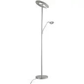 FISCHER&HONSEL GMBH Vloerlamp Nikkel Led 37w+8w