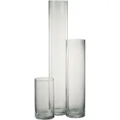 J-Line vaas Cylinder - glas - transparant - large - 60.50 cm hoog