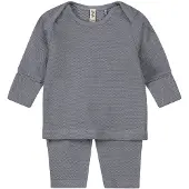 Dirkje broek + longsleeve blauw Set Jongens Katoen Ronde hals Effen - maat 50
