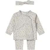 Dirkje longsleeve + broek + haarband blauw Set Meisjes Stretchkatoen V-hals - maat 50