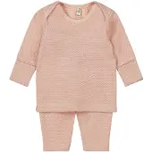 Dirkje broek + longsleeve roze Set Meisjes Katoen Ronde hals Effen - maat 50