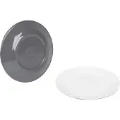 Bo Camp - Ontbijtbord - Two-Tone - Melamine - 4 Stuks - Grijs