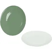 Bo Camp - Ontbijtbord - Two-Tone - Melamine - 4 Stuks - Groen