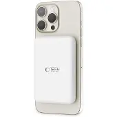 TechProtection Life MagSafe Draadloze Powerbank 5000 MAh Wit