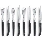 Amefa Royal Steak steakset - 8-delig - 4-persoons - zwart